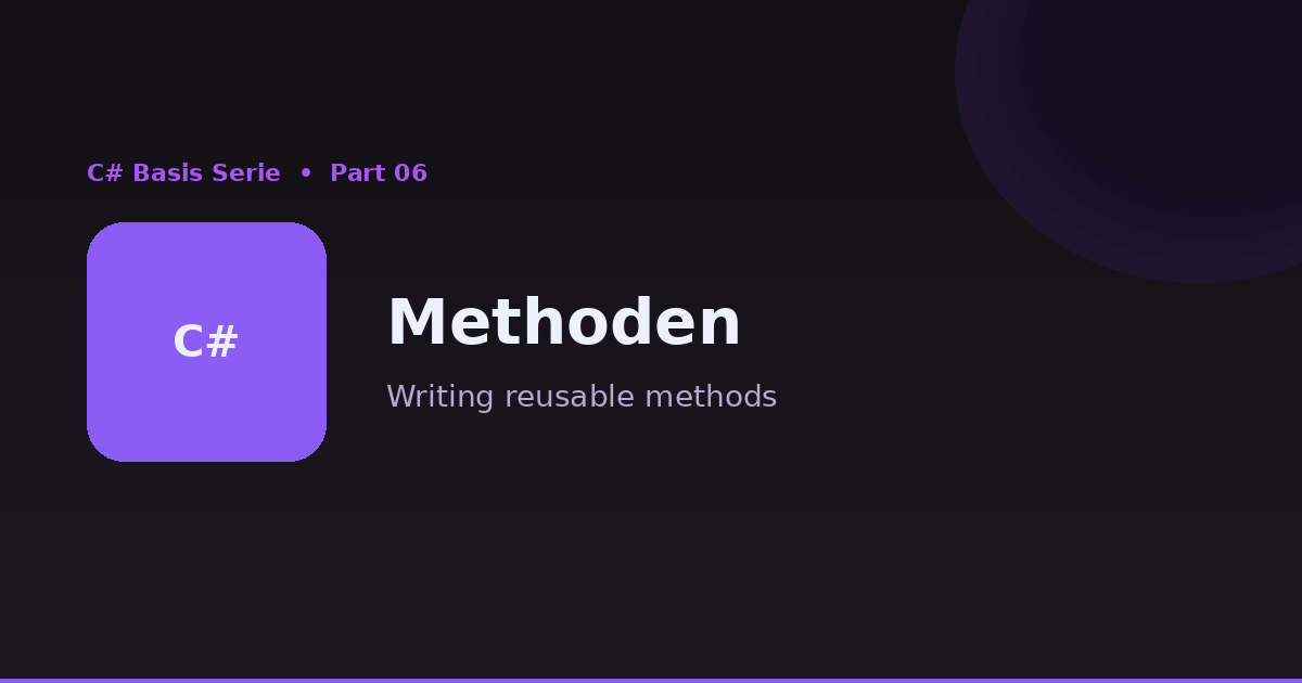 Methoden: herbruikbare code schrijven
